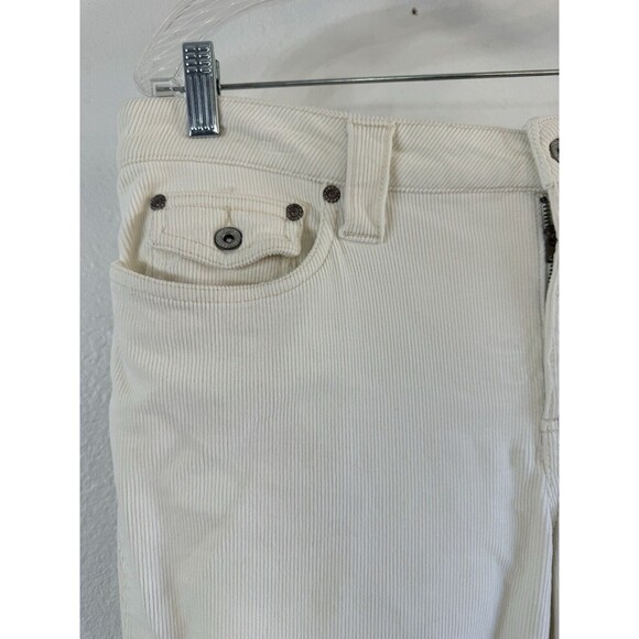 Faded Glory Pants Women 12 White Straight Corduroy Cotton Blend Stretch Y2K 2000 - Picture 3 of 6